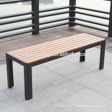 Promotional outdoor furniture patio plastic wood chairs park swimming pool long wooden benches